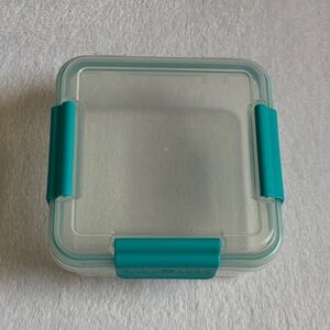 Food Storage Container with Teal Accents
